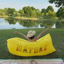 Outdoor inflatable sofa spring outing camping folding chair music festival lazy sofa reclining and sleeping adult portable