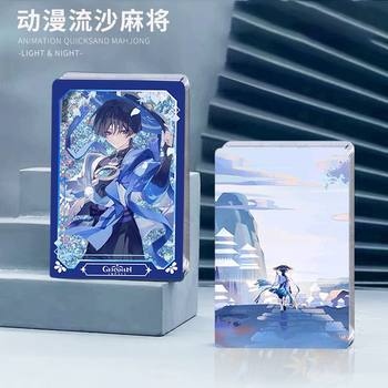 [Ness Valley]Genshin Impact Scaramouche Sandblaster Mahjong Wanderer Game Anime Merchandise Laser Badge Gift