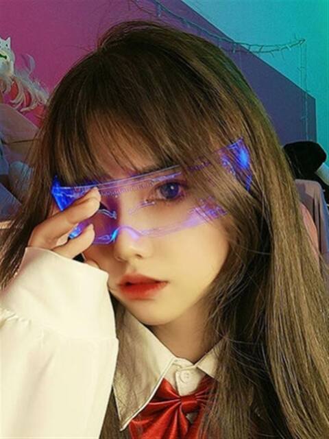 Children's glowing glasses color change and luminous technology sense futuristic glasses street dance performance accessories trendy and fashionable LEDLl
