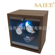 Spot black walnut pattern wooden 3-position automatic watch machine electric mechanical watch winding motor watch box