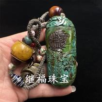 Antiques and miscellaneous collections retro patinated old objects Five Emperors copper coins accessories old turquoise relief antique dragon handles