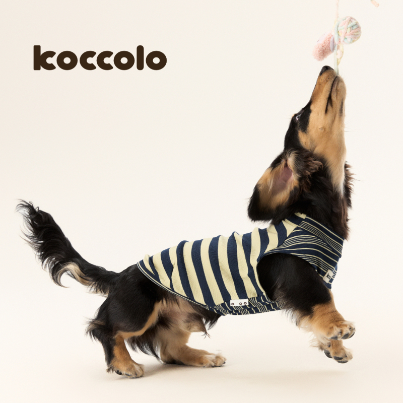 Koccolo Pet Lyocell Striped Vest Dachshund Small Dog Machine Washable Dog Clothes Pet Clothing Autumn