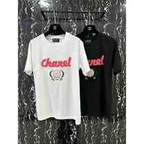 Detailed customer service (7581043) Shirt trendy letter short stripe small mens and womens shirt classic