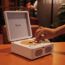 Joyful listening to retro CD player music album bluetooth speaker player vinyl cd disc disc birthday gift for women