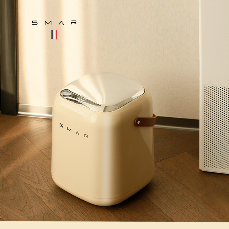 Trash Can for Home Use in Living Room, Kitchen, Office, Bedroom, with Lid, Garbage Storage Box, Bathroom, Toilet, Portable Trash Bin Trash Can for Home Use in Living Room, Kitchen, Office, Bedroom, with Lid, Garbage Storage Box, Bathroom, Toilet, Portable Trash Bin