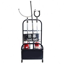 Mobile anti-riot equipment security equipment security shield steel fork fire protection anti-riot rack equipment cabinet with wheels