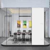 Intelligent electronically controlled dimming glass atomized glass projection energized highly transparent electronic color-changing glass film office partition