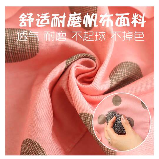 Einfache, langärmlige Schürze aus Segeltuch für die Küche, verschleißfester Damenkittel, süße Arbeitskleidung, modische Reverse-Wear-Schürze