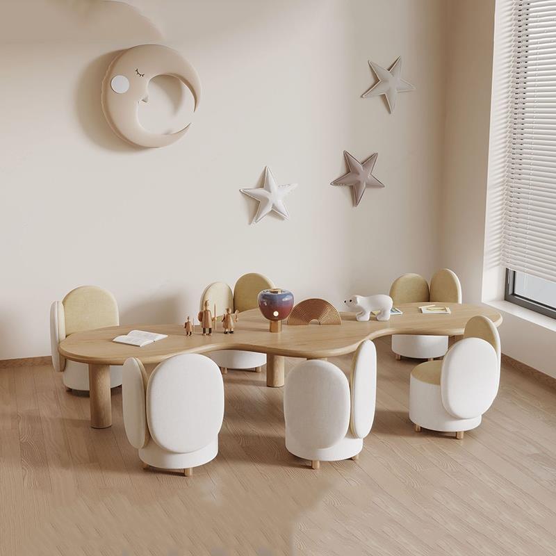 Sales Department Children's Table and Chair Combination Kindergarten Writing Desk Handmade Painting Table Study Table Training Table Game Table