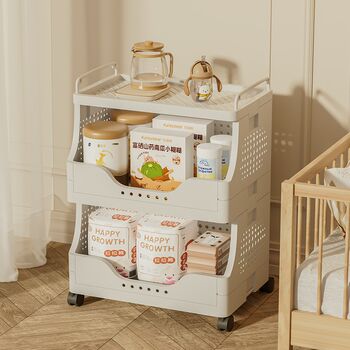 Movable feeding table, household baby products storage, trolley storage rack, multi-layer baby toy storage cabinet