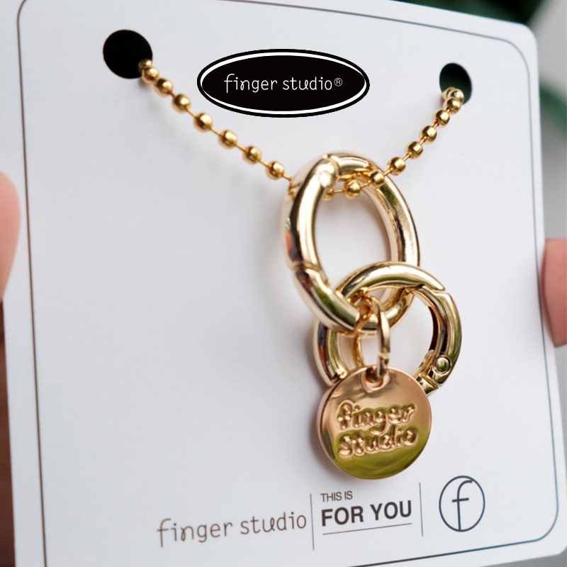 Fingerstudio Finger Art Leather Pendant Tassel Accessory Metal Buckle Keychain