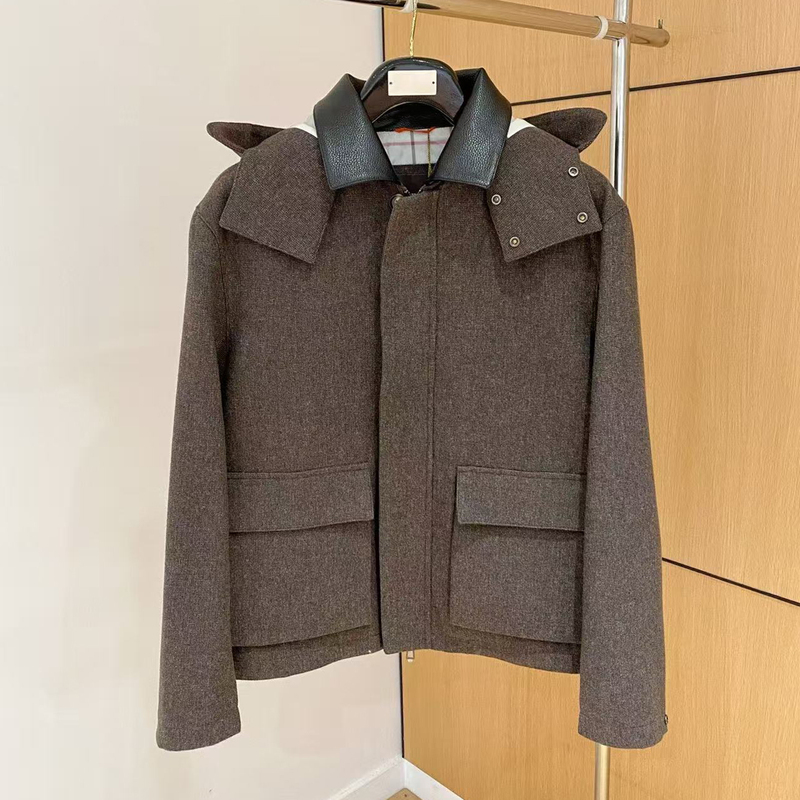 Italian Old Money Style 2026 Autumn and Winter New Fashion Double Pocket Wool Blend Hooded Jacket Men's Casual Jacket