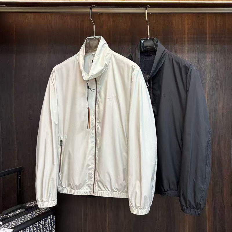 Europe-Z Asia 2026 Spring/Summer New Fashion Letter Embroidery Business Windproof Stand Collar Jacket Men's Commuter Jacket