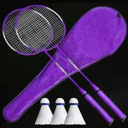 Badminton Racket, Professional Competition-Specific Badminton Racket Set, Titanium Alloy, Durable, High Elasticity, Entertainment Training, Double Racket, Lightweight