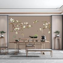 Qinxiang Yueji New Chinese Modern Decorative Painting Exhibition Hall Living Room Entrance Entrance Bedroom Bedside Study Aisle Mural