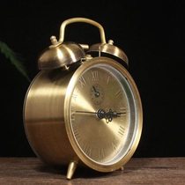 Zhu Peili 20c22 new mechanical alarm clock antique pure copper old-fashioned clockwork mechanical winding alarm clock student copper alarm