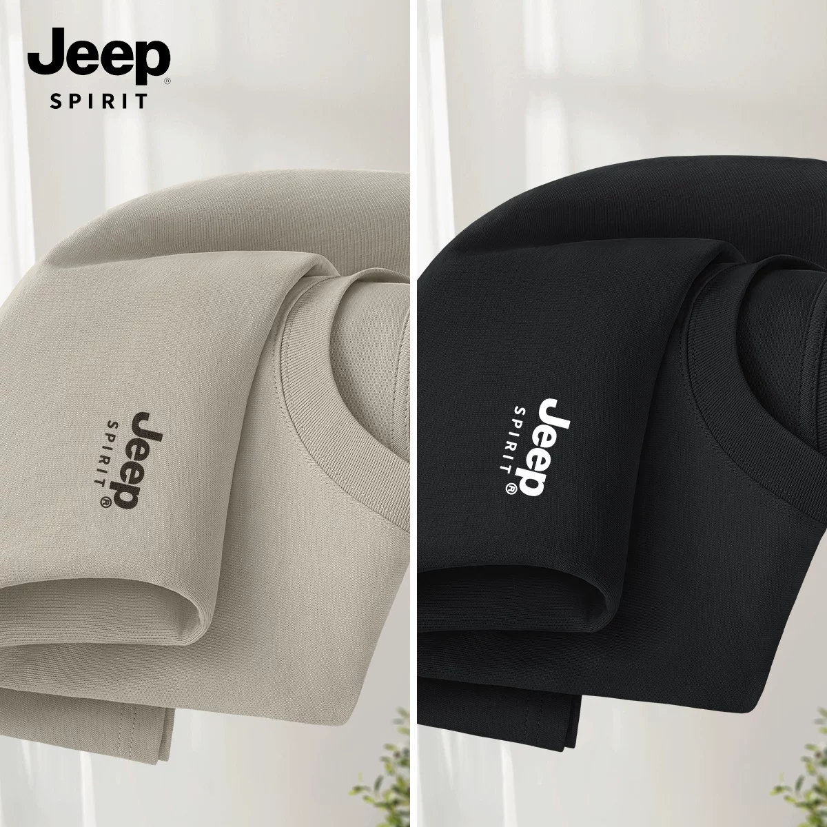 JEEP SPIRIT Jeep, хлопковая летняя футболка с коротким рукавом, новая коллекция