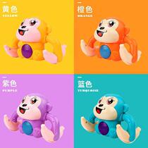 Electric Tipping Monkey Voice-activated Sensor Cartoon Tumbling Banana Monkey Luminous Music Childrens Toy Stall Supply