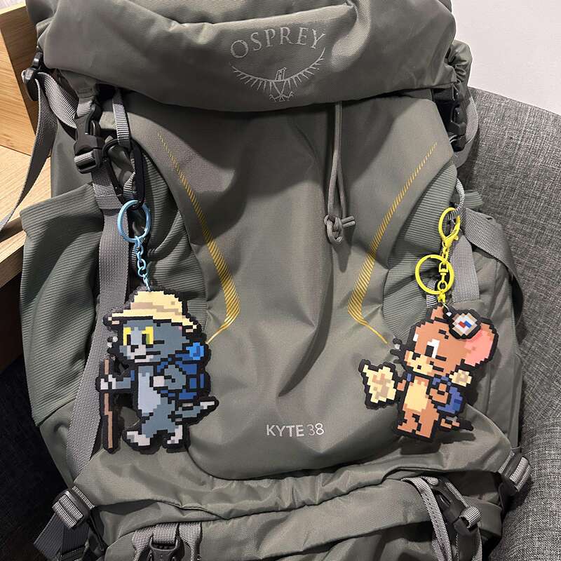 Tom and Jerry Series Limited Edition Acrylic Pixel Bead Keychain Pendant Cartoon Bag Charm Tom and Jerry