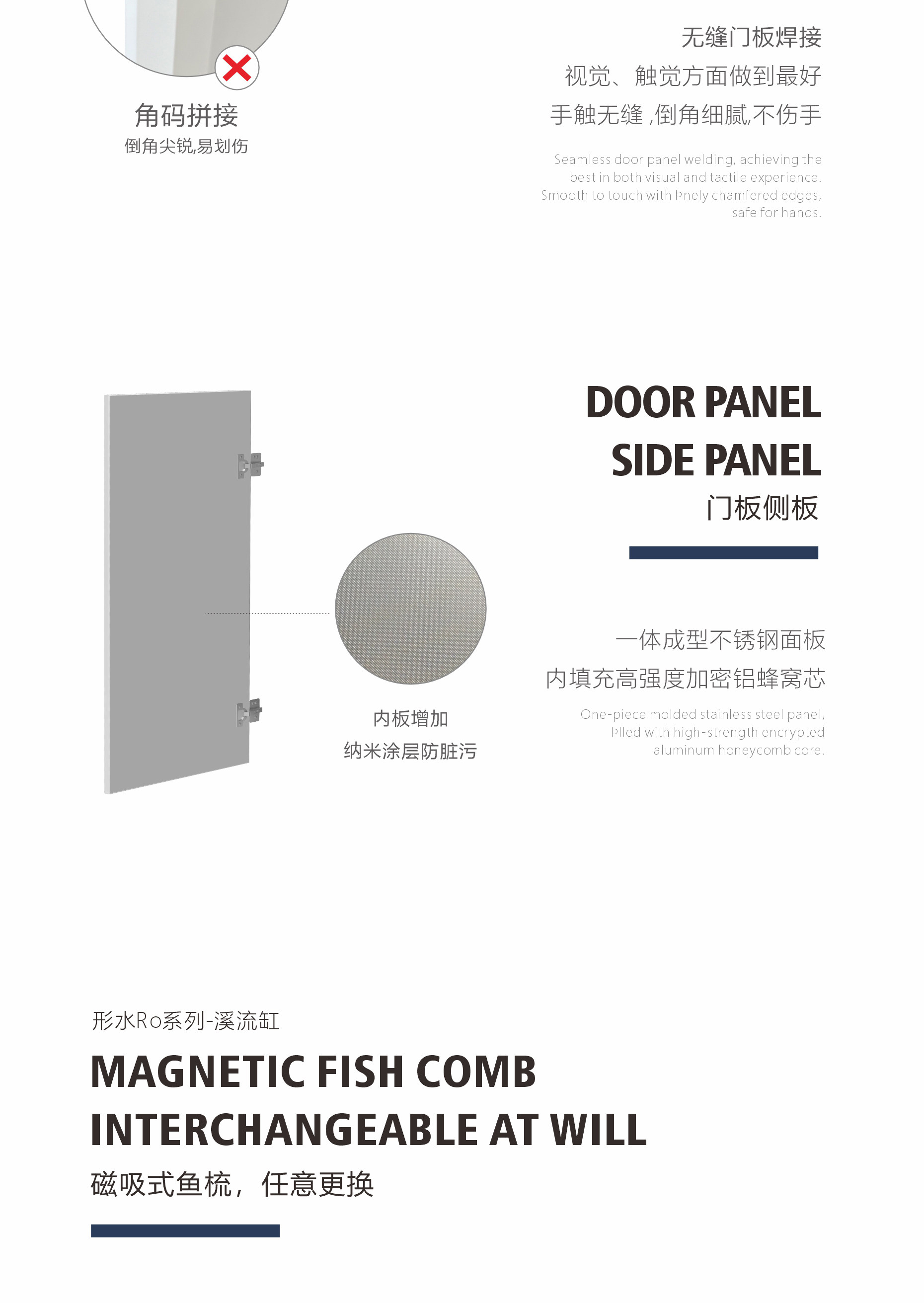 形水鱼缸溪流缸金鱼缸岩板鱼缸Shape water Ro系列圆角鱼缸金鱼缸 detail 15