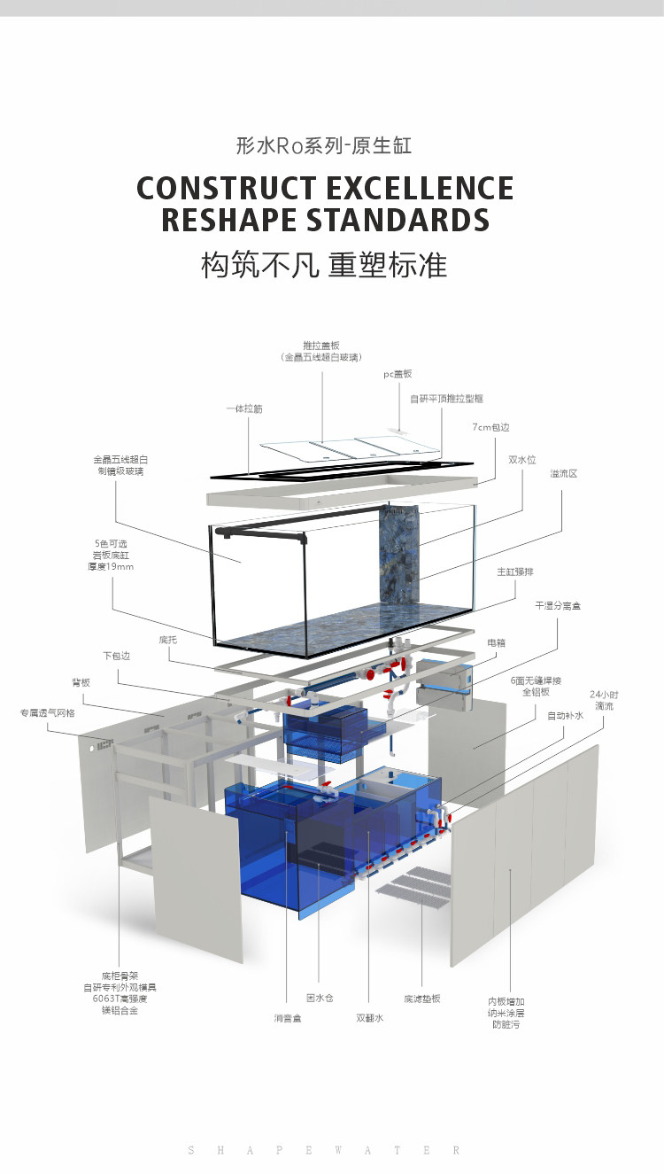 【2026新款】形水鱼缸形水吉罗缸吉罗鱼鱼缸深水鱼缸大型鱼缸底滤 detail 8