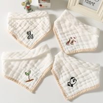 4 pack baby gauze triangle towel newborn bib baby pure cotton gauze saliva towel breathable soft and skin-friendly