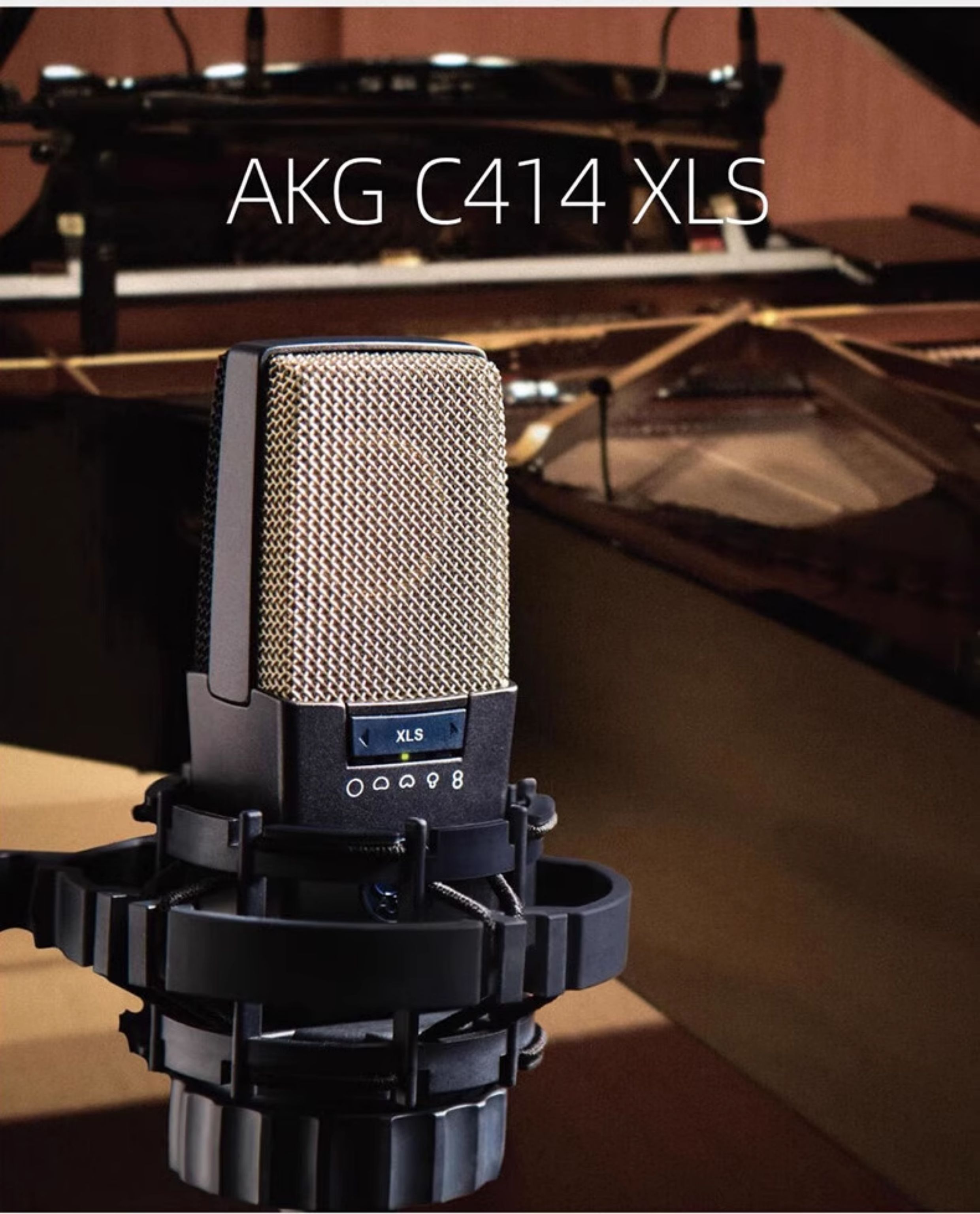 AKG爱科技C414XLII XLS专业大振膜电容麦克风 歌手人声录音棚话筒