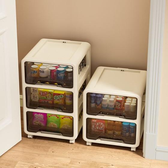 储物床置物头柜子抽屉式可移动办公室桌塑料收纳柜多层下文件加厚