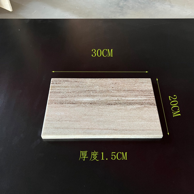 Marble Tray Crystal Wood Grain Stone Mat Jewelry Display Stand Jewelry Necklace Earring Storage