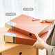 Times good product information box organization pp transparent office thin pull-out file box plastic file storage box