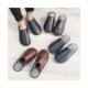 Haining Genuine Leather Home Cotton Slippers, Winter Slippers for Women and Couples, Thick-Soled Indoor Non-Slip Cowhide Slippers for Men