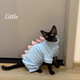 Pet Four-Legged Clothing with Fleece Lining to Protect the Belly, Small Dinosaur-Style Clothes for Hairless Cats, Sphynx Cat Clothes, Devon Cat Clothes