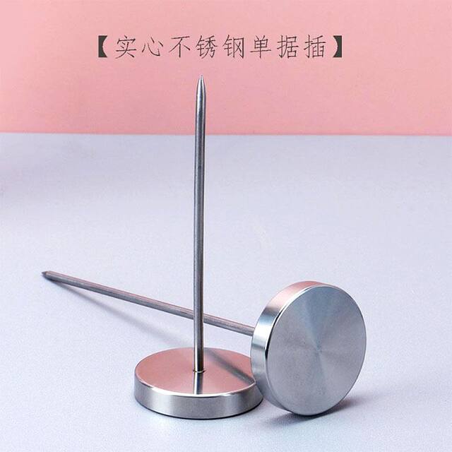 Restaurant Receipt Holder Desktop Note Holder Stainless Steel Receipt Pin Holder Menu Hospital Prescription Slip Simple Pin Holder