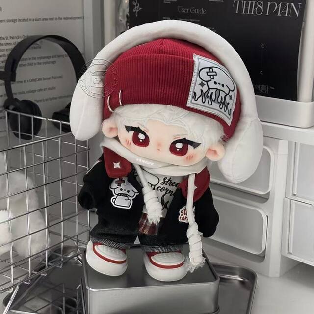 Baby Clothes, Don'T Mess with the Puppy, 20cm Cotton Doll Set, American Retro Doll Clothes, Cute Doll Clothes