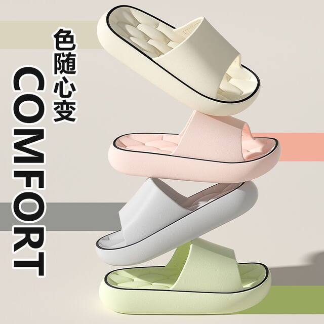 Trendy Women's Slippers with a Soft, Cushioned Feel for Summer, Suitable for Outdoor and Indoor Use, Non-Slip Soft Sole, New Style Home Sandals for Men and Women