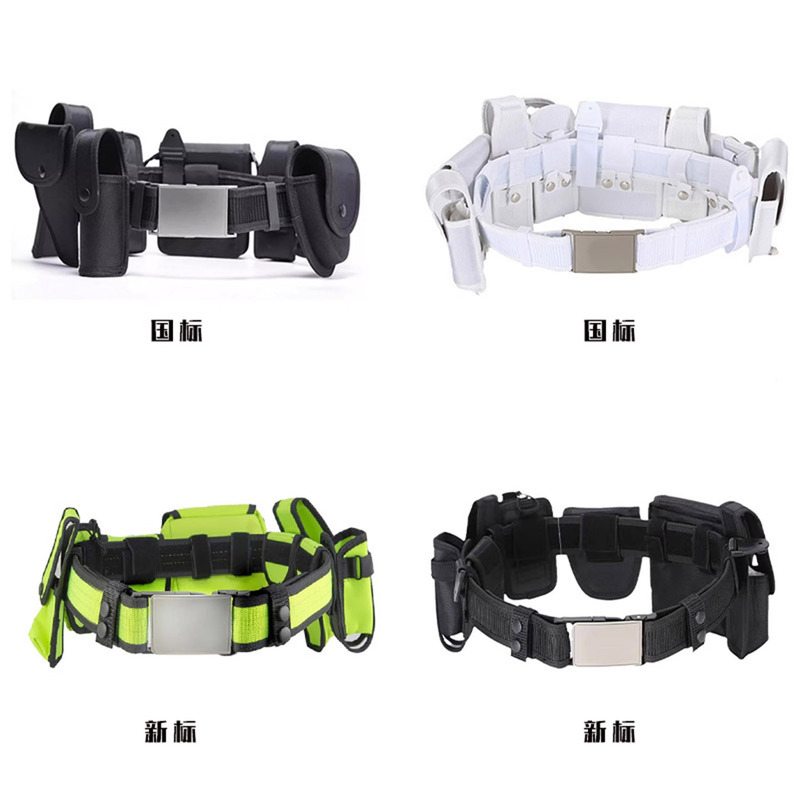 Black New Standard Six-Piece Belt Set, Multi-Functional Tactical Belt, Nylon Security Belt, National Standard Eight-Piece Belt Set