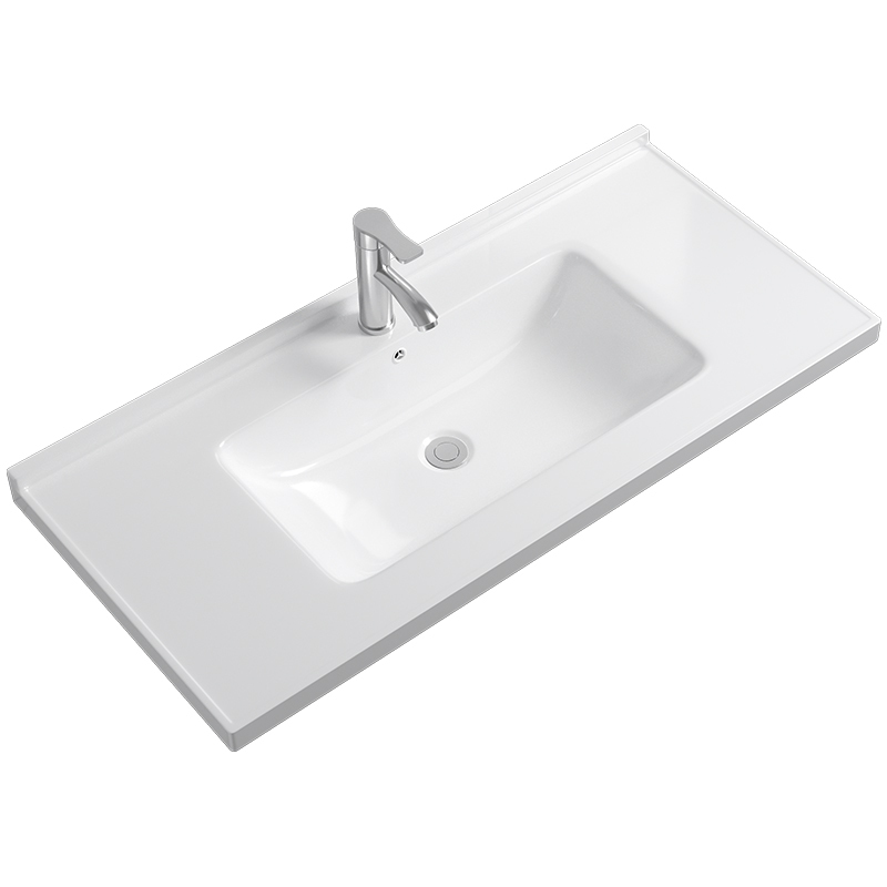 Lingye Bathroom Semi-Embedded Integrated Ceramic Basin Washbasin Single Basin Bathroom Counter Basin Toilet Basin Lingye Bathroom Semi-Embedded Integrated Ceramic Basin Washbasin Single Basin Bathroom Counter Basin Toilet Basin
