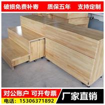 Music chorus conductor steps removable folding push-pull retractable solid wood chorus stage shadow floor steps three layers