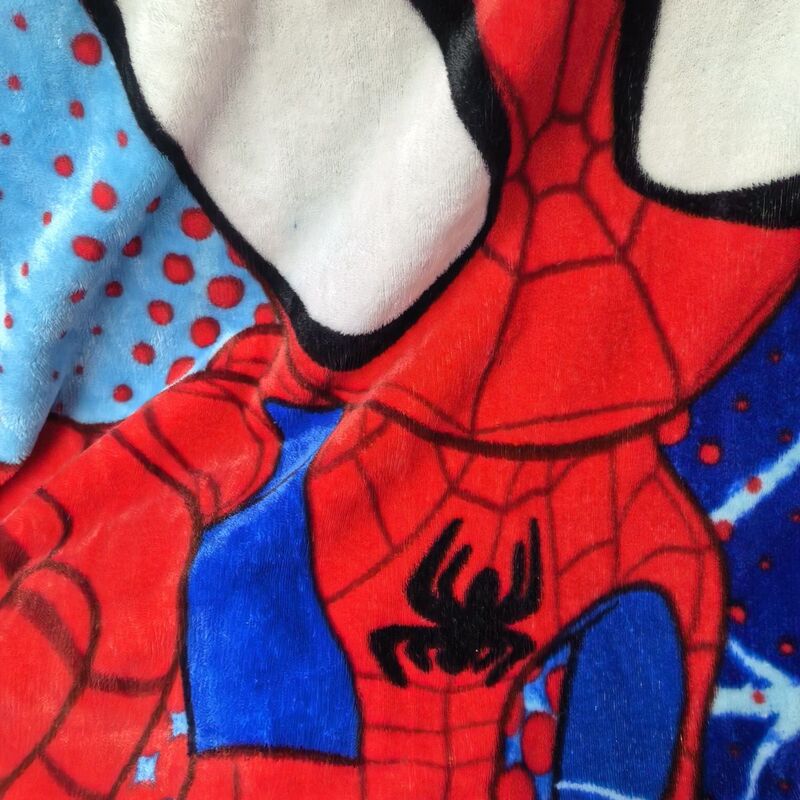 Cartoon Anime Flannel Spider-Man Blanket Superman Air Conditioning Children's Bed Sheet Lunch Break Blanket