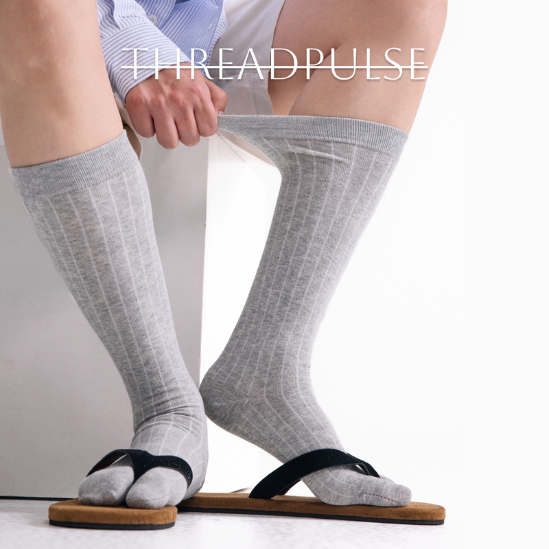 Men's Spring and Summer Flip-Flop Socks, Two-Toe Socks, Antibacterial, Breathable, Long Socks, Thin Split-Toe Margiela Socks for Women