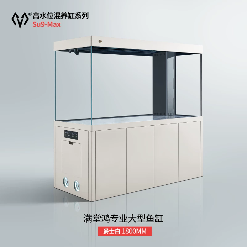 满堂鸿SU9max不锈钢金晶超白高水位大型混养缸龙鱼缸虎鱼缸 detail 6