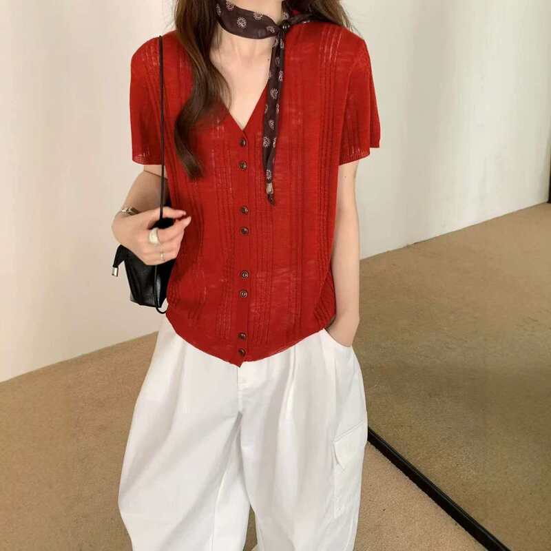 26N0602【Selected by Local Girls】Top 5524 Red
