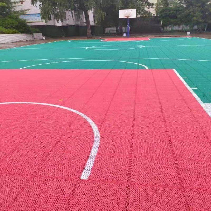Suspended Flooring for Schools and Kindergartens, Indoor and Outdoor Basketball Courts, School Non-Slip Outdoor Assembled Plastic Sports Mats
