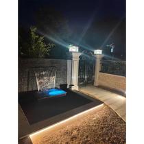 Black painted stainless steel water outlet waterfall garden courtyard water curtain wall water curtain fish pond landscaping artificial stacked water