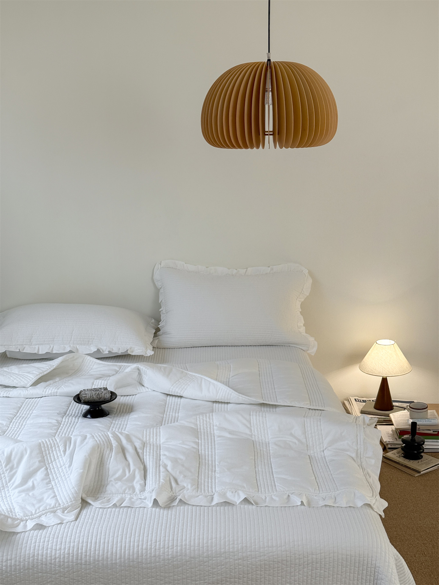 Корейский комплект постельного белья из чистого хлопка 60 нитей, простой однотонный покрывал трех предметов, свежее стеганое одеяло четыре предмета