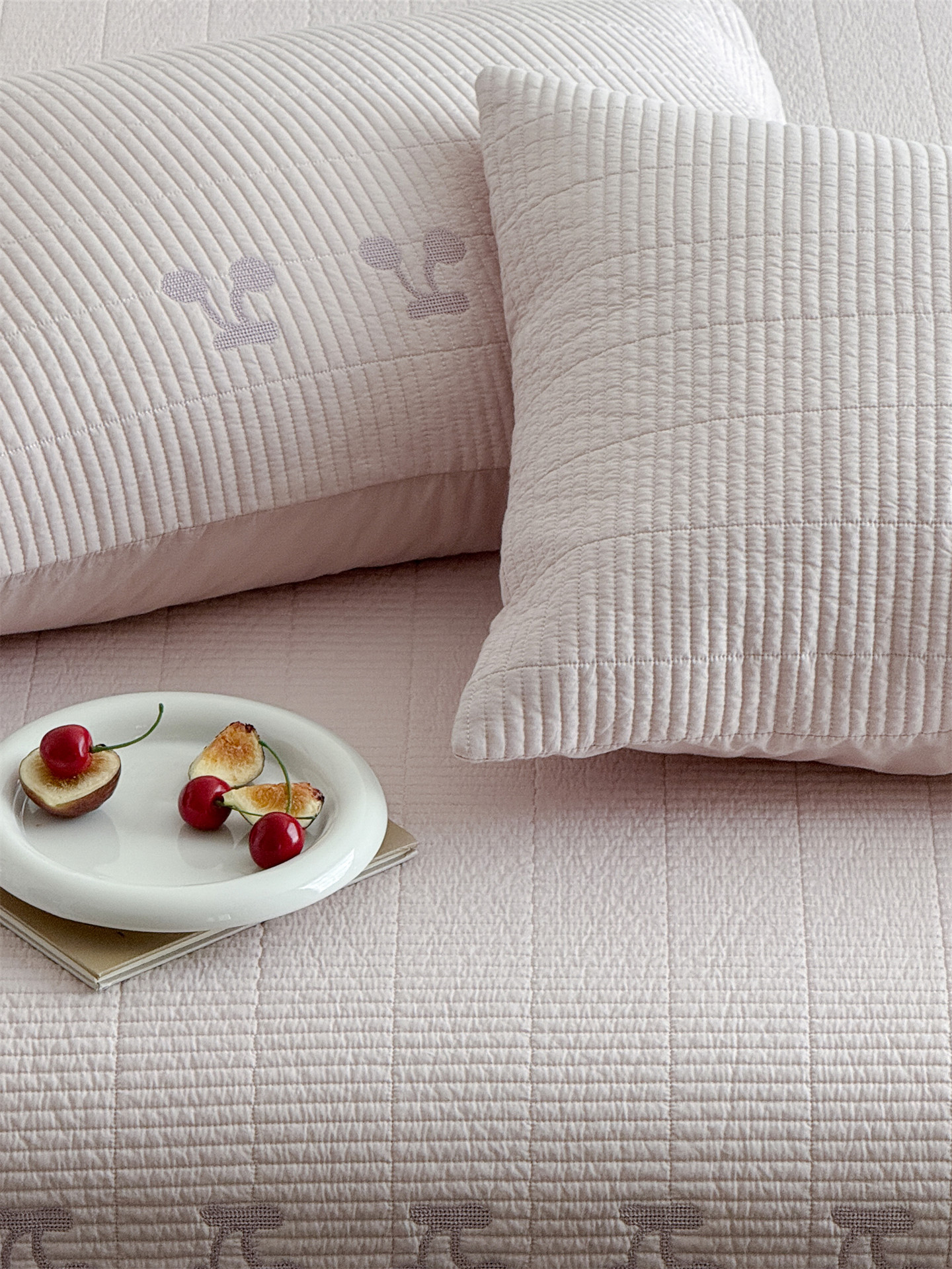 Корейский 大鹅 хлопковый комплект покрывала с вышивкой вишни 3 предмета ins стиль с кружевом мягкое теплое одеяло весна-осень