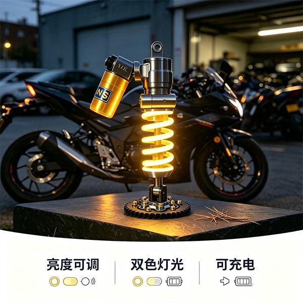 Ohlins Shock Absorber Lamp Desktop Decoration Outdoor Atmosphere Light Rechargeable Luminous Shock-Absorbing Model Creative Gift