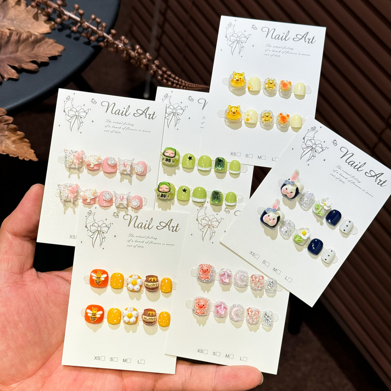 【Children's Nail Art Collection】Handmade Children's Nail Art Stickers Cartoon Girl Wearable Nail Stickers 【Children's Nail Art Collection】Handmade Children's Nail Art Stickers Cartoon Girl Wearable Nail Stickers