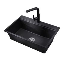 Aifei granite sink SKS452 kitchen widened countertop sink quartz stone large single sink 720x495mm