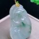 Burmese jadeite Ruyi inlaid gold jade pendant natural jade